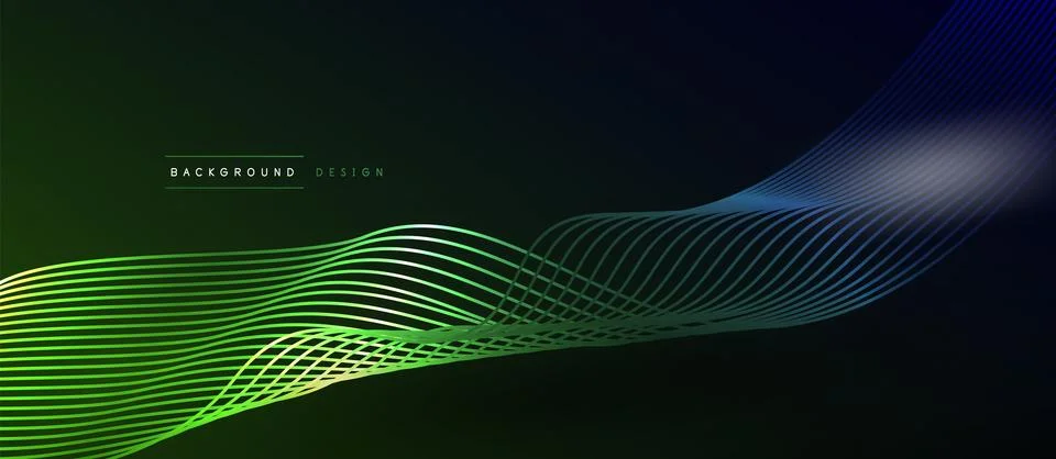 Dynamic wave geometric design. Vector Illustration For Wallpaper, Banner Stock Illustration