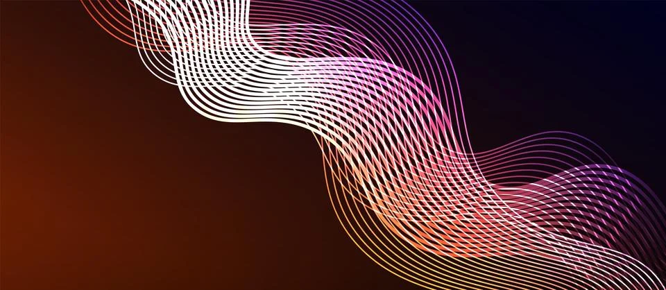 Dynamic wave geometric design. Vector Illustration For Wallpaper, Banner Stock Illustration