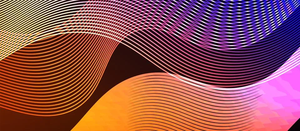 Dynamic wave geometric design. Vector Illustration For Wallpaper, Banner Stock Illustration