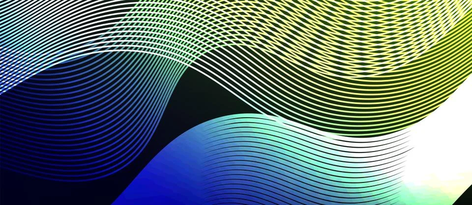 Dynamic wave geometric design. Vector Illustration For Wallpaper, Banner Stock Illustration