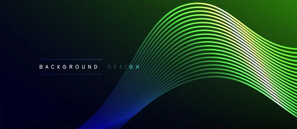Dynamic wave geometric design. Vector Illustration For Wallpaper, Banner Stock Illustration
