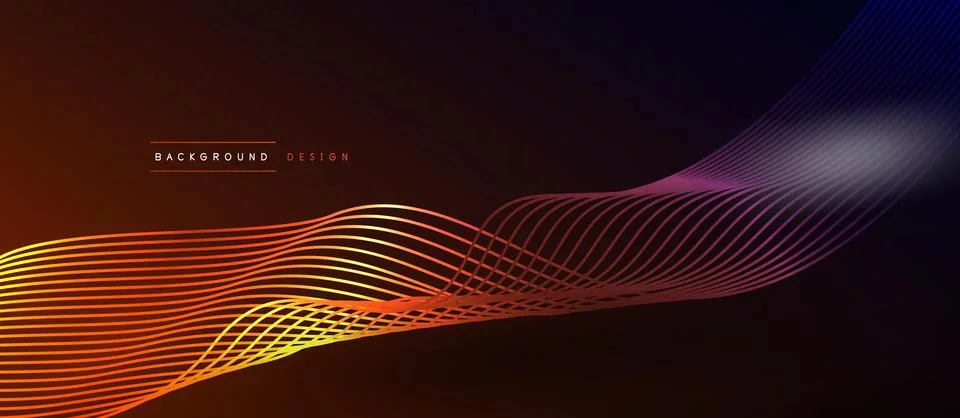 Dynamic wave geometric design. Vector Illustration For Wallpaper, Banner Stock Illustration