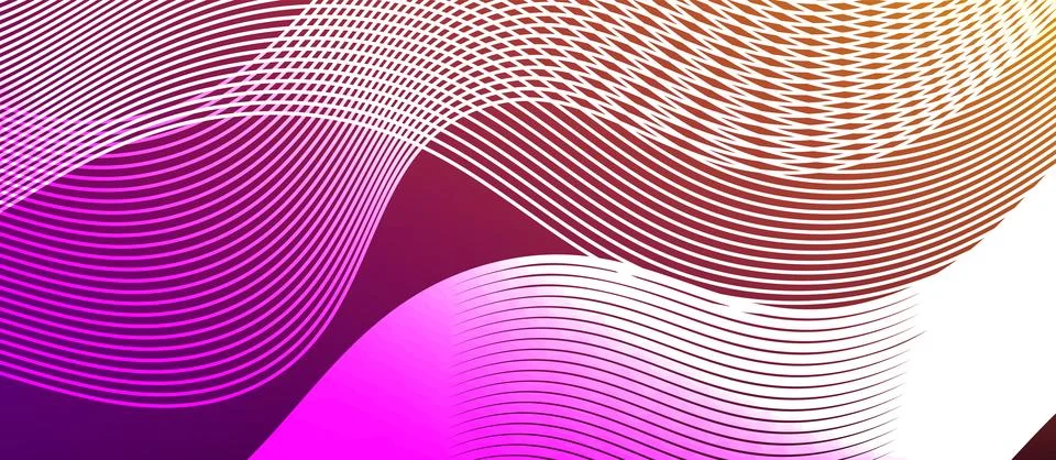 Dynamic wave geometric design. Vector Illustration For Wallpaper, Banner Stock Illustration