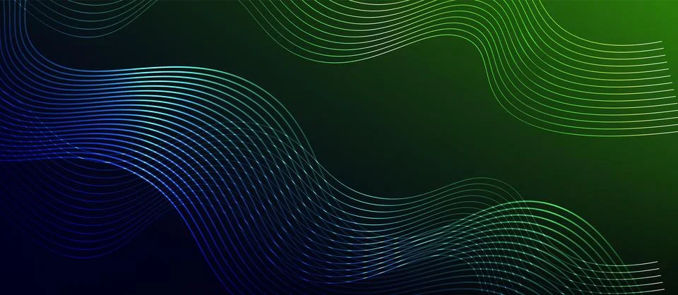 Dynamic wave geometric design. Vector Illustration For Wallpaper, Banner Illustrazione stock
