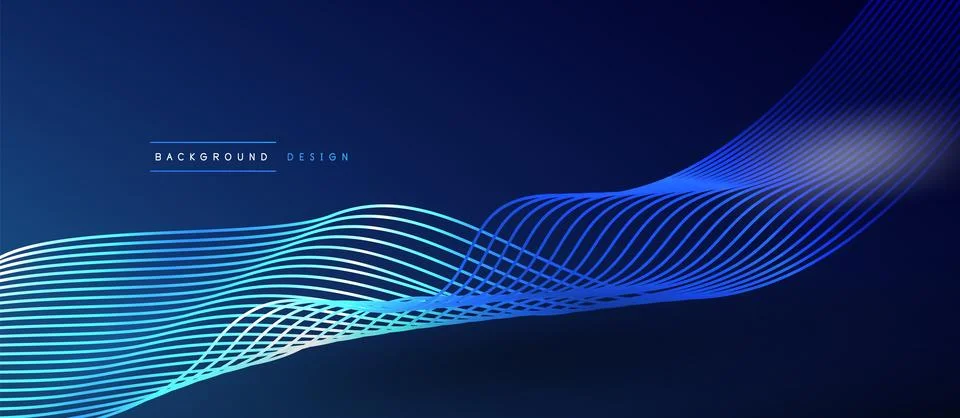 Dynamic wave geometric design. Vector Illustration For Wallpaper, Banner Stock Illustration