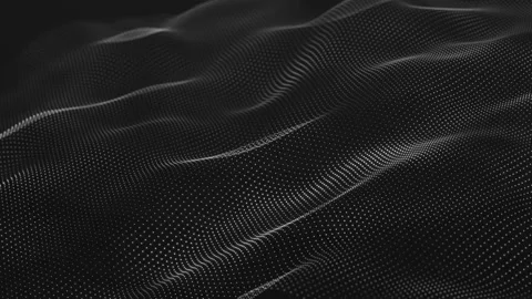 Dynamic wave of glowing particles. Digital technology background. Stock Footage 155706186