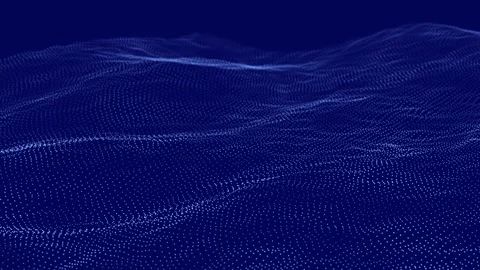 Dynamic wave of glowing particles. Digital technology background. Stock Footage 156207963