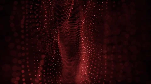 Dynamic wave of glowing particles Vídeo Stock 252405440