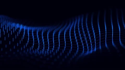 Dynamic wave of lines. Abstract futuristic background. Stock Footage 169360935