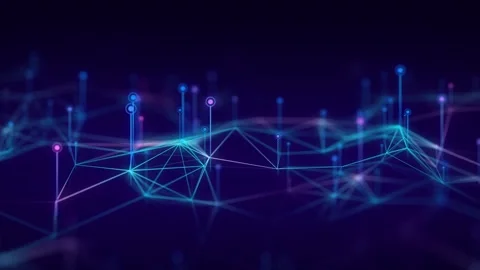 Dynamic wave of lines. Abstract futuristic background. Big data visualization. Stock Footage 275855382