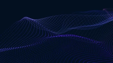 Dynamic wave with many colored dots. Abstract background of moving dots. Stock-Footage 320113810