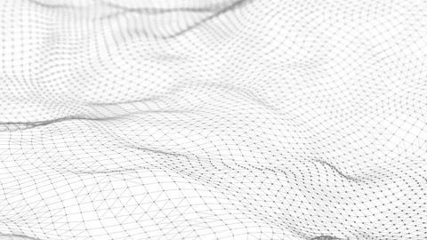 Dynamic wave with many dots. Abstract motion background of dots. Stock Footage 156369834