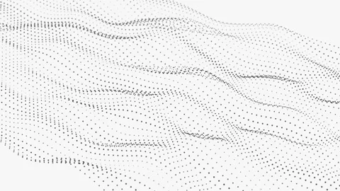 Dynamic wave with many dots. Abstract motion background of dots. Stock Footage 156872888