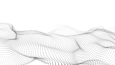 Dynamic wave with many dots. Abstract motion background of dots. Stock Footage 283020448