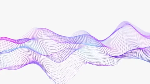Dynamic wave with many dots. Abstract motion background of dots. Stock-Footage 296772279
