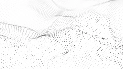 Dynamic wave with many dots. Abstract motion background of dots. Stock Footage 320114607