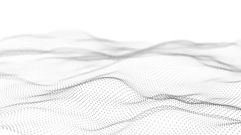 Dynamic wave with many dots. Abstract motion background of dots. Stock Footage 320159227