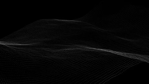 Dynamic wave with many dots. Technology or science. 3d Seamless loop. 4K Stock Footage 296506937