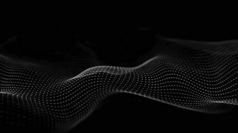 Dynamic wave of particles. Abstract futuristic background. Stock Footage 169360385