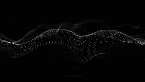 Dynamic wave of particles. Abstract futuristic background. Stock Footage 169360398