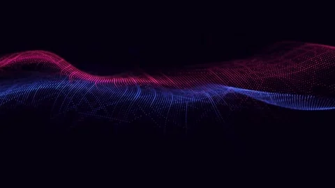 Dynamic wave of particles. Abstract futuristic background. Stock Footage 169360445