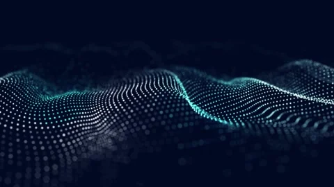 Dynamic wave of particles. Abstract futuristic background. Stock Footage 169360448