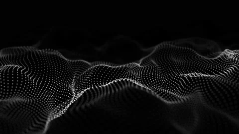 Dynamic wave of particles. Abstract futuristic background. Stock Footage 169360519