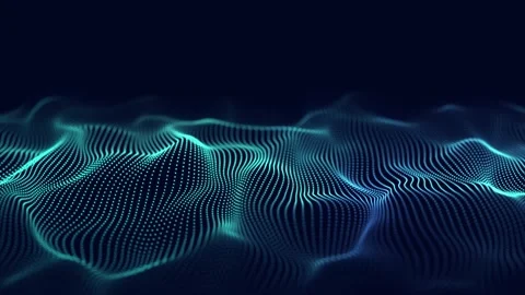 Dynamic wave of particles. Abstract futuristic background. Stock Footage 169360533