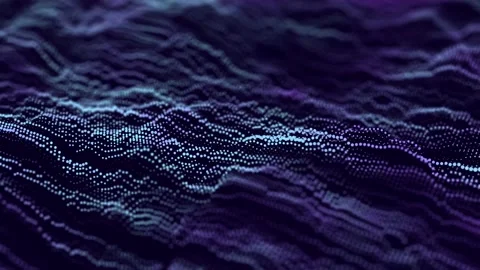 Dynamic wave of particles. Abstract futuristic background. Stock Footage 169360581