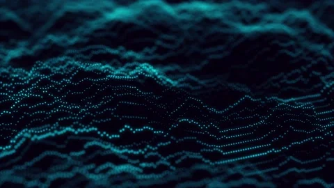 Dynamic wave of particles. Abstract futuristic background. Stock Footage 169360582