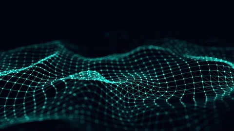 Dynamic wave of particles. Abstract futuristic background. Stock Footage 169360874