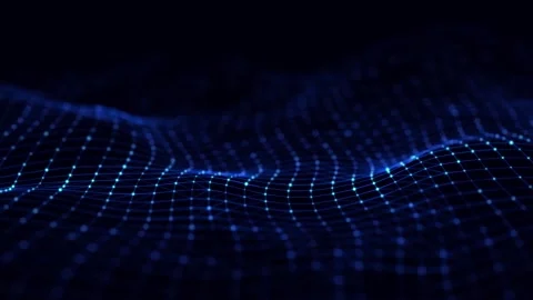 Dynamic wave of particles. Abstract futuristic background. Stock Footage 169360933