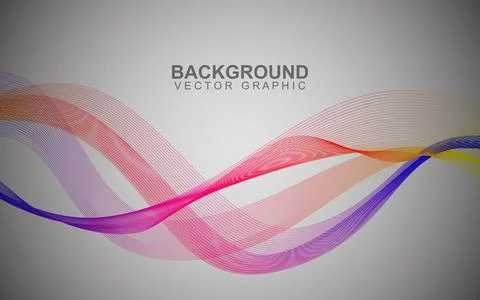 Dynamic wave pattern data visualization. Stockillustratie