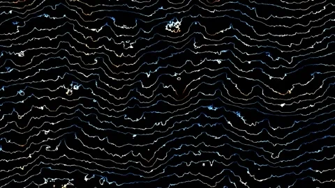 Dynamic wave patterns in black and white with hints of Stock Footage 338224392