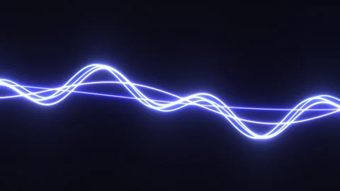Dynamic Waveform Animation with Vibrant Blue Energy Lines Stock Footage 294144982