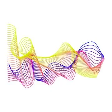 Dynamic waveform gradient lines abstract background generating motion Stockillustratie