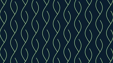Dynamic waves abstract blue and green pattern with curved lines on dark Stockbeeldmateriaal 297606266