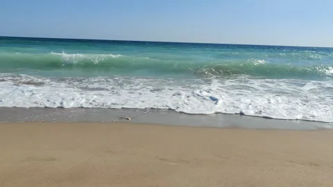 Dynamic Waves at  Black Sea Beach Stock-Footage 296863031