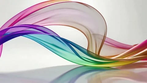 Dynamic waves of color flowing smoothly offer modern, elegant presentation Stock Footage 320398383