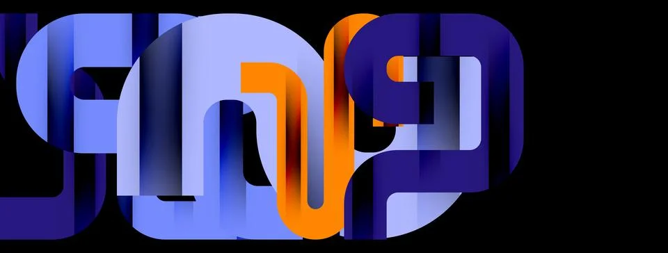 Dynamic waves, flowing lines, stripes vector geometric elements minimal pattern Stockillustratie