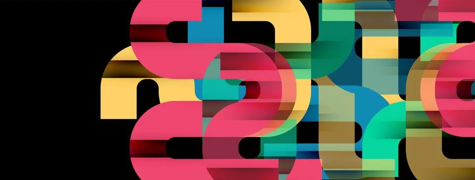 Dynamic waves, flowing lines, stripes vector geometric elements minimal pattern イラスト素材