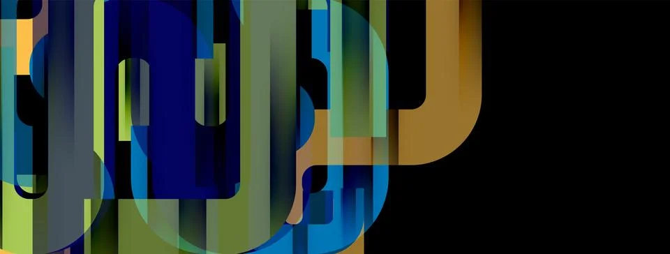 Dynamic waves, flowing lines, stripes vector geometric elements minimal pattern 스톡 일러스트