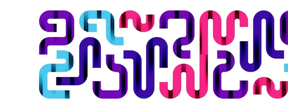 Dynamic waves, flowing lines, stripes vector geometric elements minimal pattern 스톡 일러스트