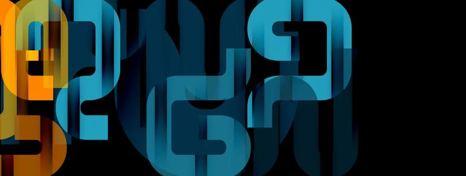 Dynamic waves, flowing lines, stripes vector geometric elements minimal pattern Stockillustratie