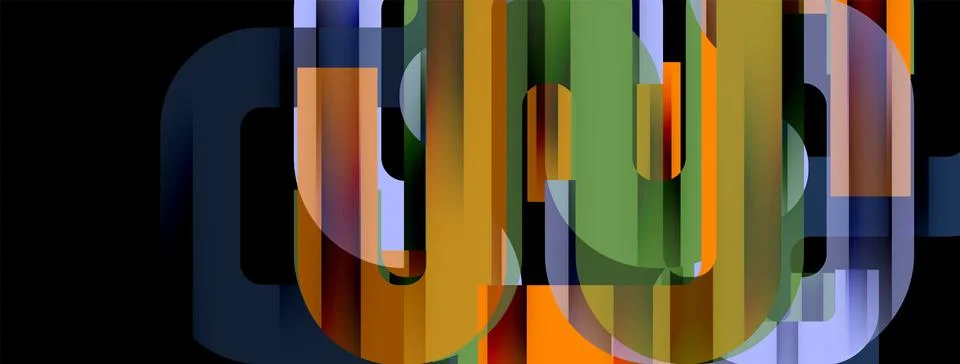 Dynamic waves, flowing lines, stripes vector geometric elements minimal pattern Illustrazione stock