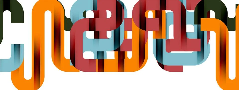 Dynamic waves, flowing lines, stripes vector geometric elements minimal pattern イラスト素材