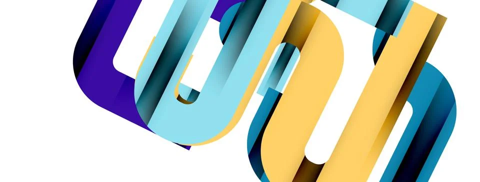 Dynamic waves, flowing lines, stripes vector geometric elements minimal pattern イラスト素材