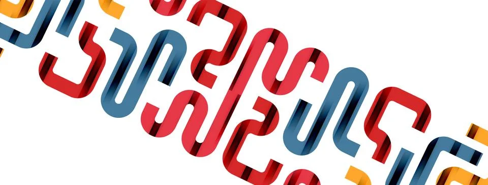 Dynamic waves, flowing lines, stripes vector geometric elements minimal pattern Illustrazione stock