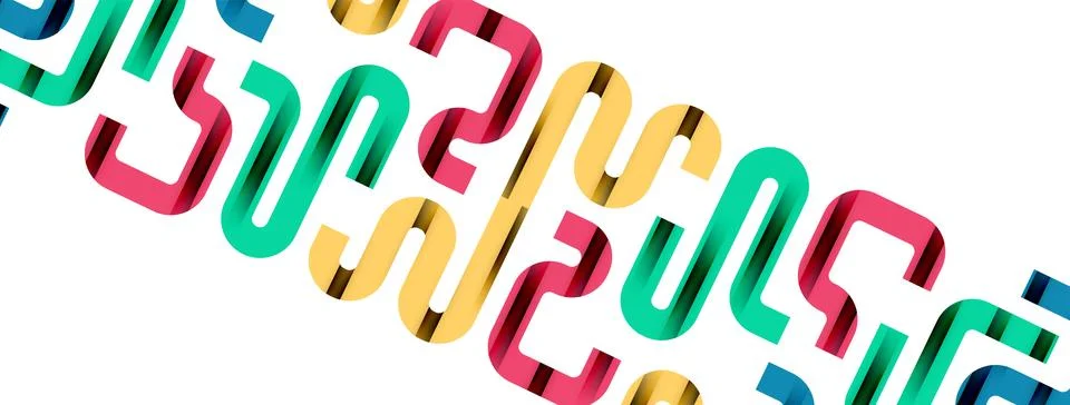 Dynamic waves, flowing lines, stripes vector geometric elements minimal pattern Illustrazione stock