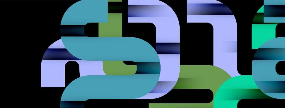 Dynamic waves, flowing lines, stripes vector geometric elements minimal pattern 스톡 일러스트